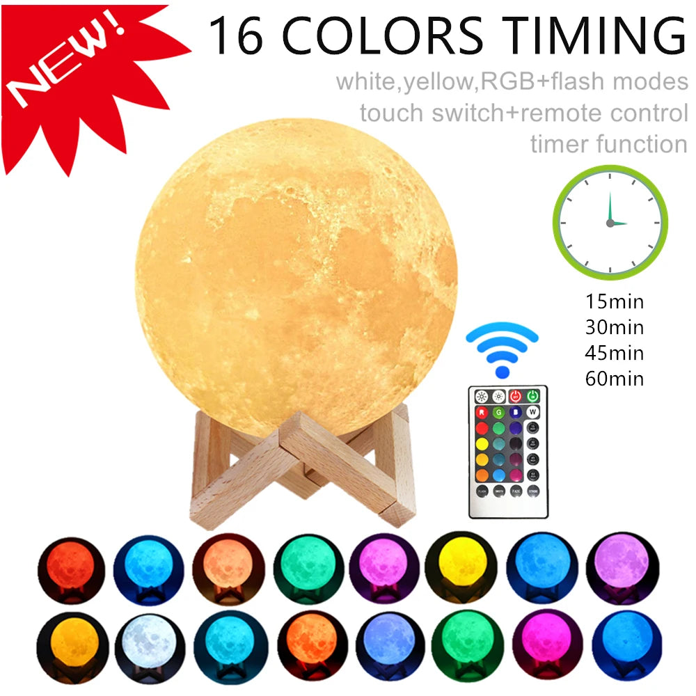 Easy Life™ 3D Moon Lamp LED Rechargeable